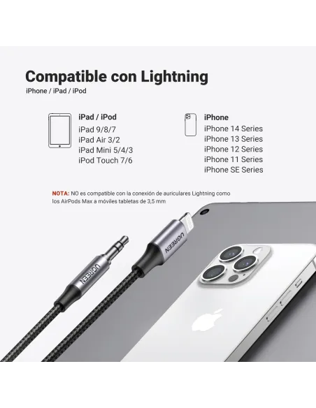 Cable Lightning para iPhone Ugreen 70509