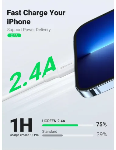 Cable USB 2.0 a Lightning Ugreen 20728