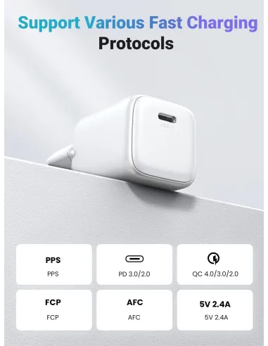 Cargador Mini Gan 30W Ugreen Nexode Blanco