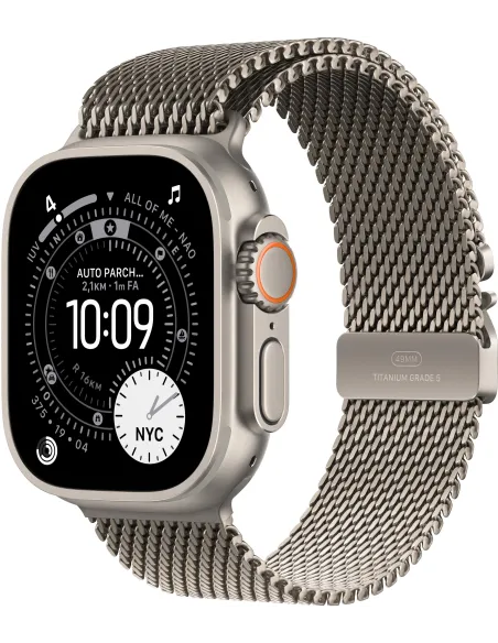 Apple Watch Ultra 3 GPS+Cellular 49mm MF0E4QL/A Titanio Natural Pulsera Milanese Loop Titanio Natural Grande