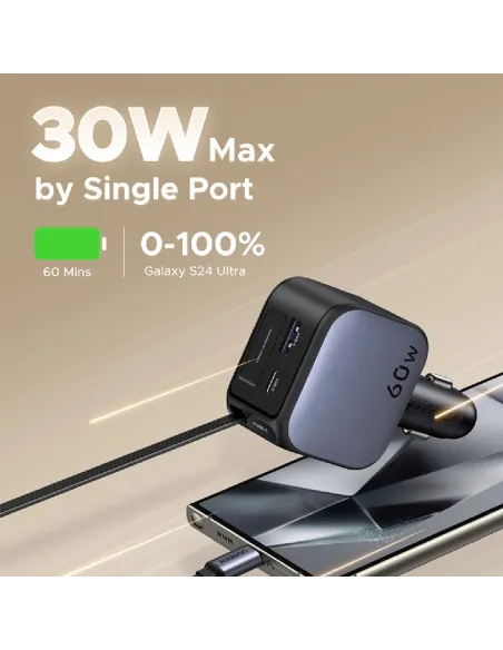 Cargador de Coche UGREEN EC602 de 60W