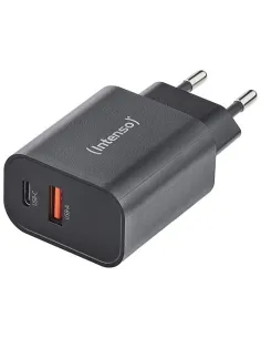 Intenso 7803010 Cargador de Pared W30AC USB-A/C Negro-AATCAT0524
