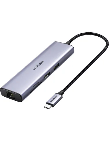 Ugreen 60515 Hub 7in1 USB-C a HDMI/3x USB 3.2/USB-C/SD/Micro SD Gris