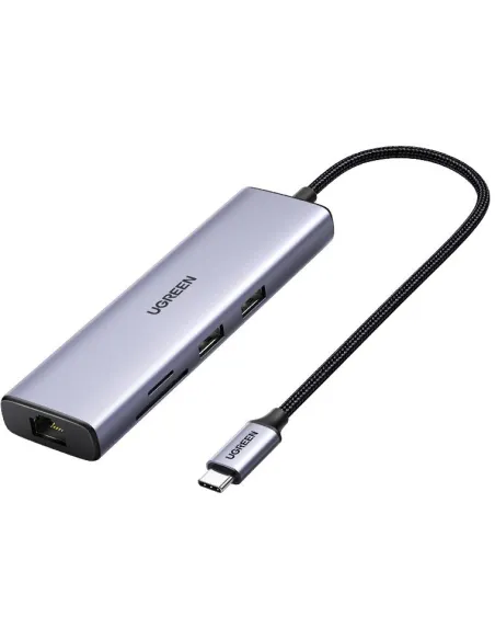 Ugreen 60515 Hub 7in1 USB-C a HDMI/3x USB 3.2/USB-C/SD/Micro SD Gris