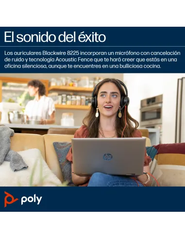 Auriculares y Cascos: HP Poly Blackwire 8225 USB-C