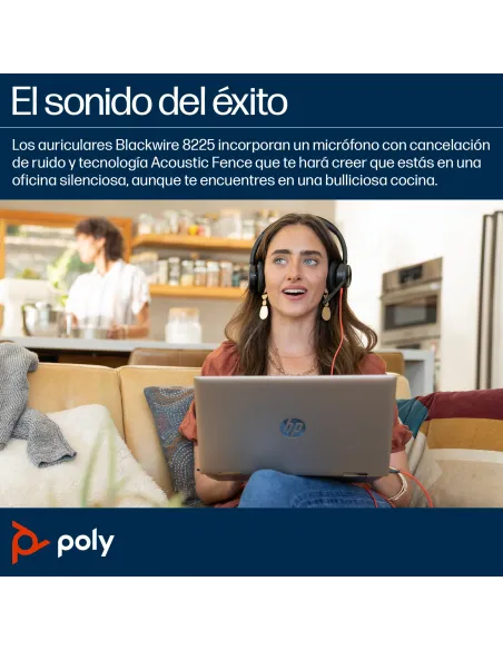 Auriculares y Cascos: HP Poly Blackwire 8225 USB-C