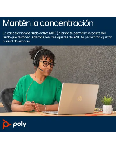 Auriculares y Cascos: HP Poly Blackwire 8225 USB-C