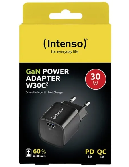 Cargador de Pared GaN W30C USB-C Negro Intenso 7803060