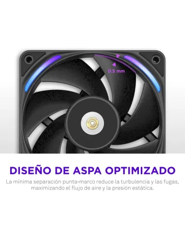 Ventilador Suplementario NZXT F360X RGB Negro
