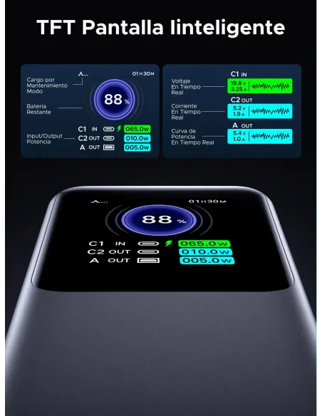 Batería externa UGREEN Nexode Power Bank 25000mAh 200W
