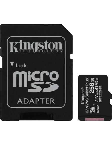 Kingston Canvas Select Plus microSDXC 256GB (SDCS2) con Adaptador SD