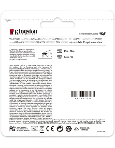 Tarjeta microSD Kingston Canvas Select Plus 256GB