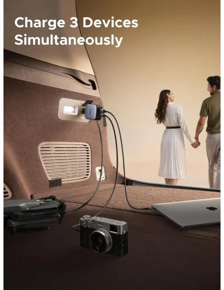 UGREEN Nexode EC603: cargador de coche 90W USB-C retráctil