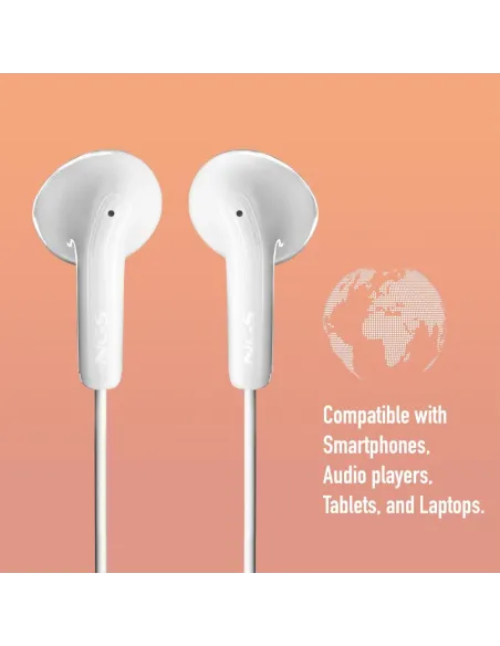 NGS CROSS FLIP WHITE – Auriculares in-ear jack 3,5 mm
