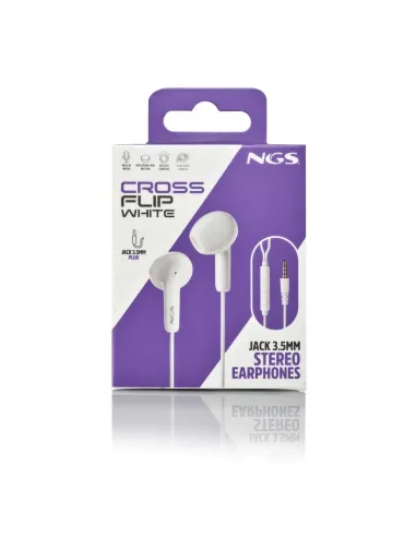 NGS CROSS FLIP WHITE – Auriculares in-ear jack 3,5 mm