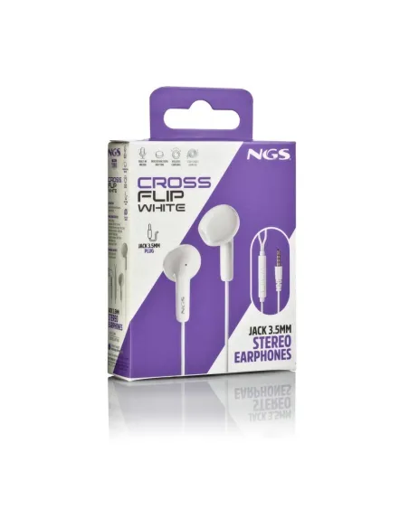 NGS CROSS FLIP WHITE – Auriculares in-ear jack 3,5 mm
