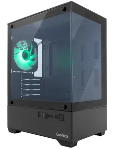 Coolbox GM200 Vision Lite Black Cristal Templado USB 3.2 Negra-CAJA63942