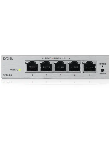 Switch 5x Puertos GbE Gestionado Zyxel GS1200-5V3