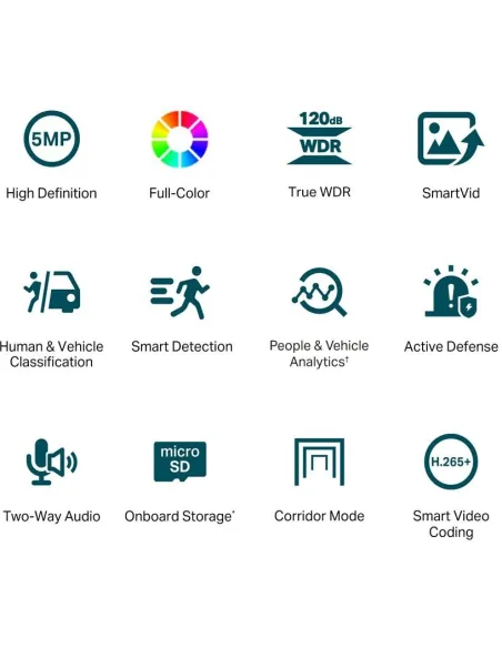 TP-Link VIGI C450 Cámara de Videovigilancia de Interior Tipo Turret 4mm 5MP Blanca