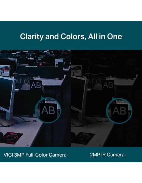 TP-Link VIGI C430 Full-Color Cámara de Videovigilancia de Exterior Tipo Turret 2.8mm 3MP Blanca