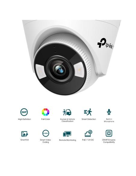 TP-Link VIGI C430 Full-Color Cámara de Videovigilancia de Exterior Tipo Turret 2.8mm 3MP Blanca