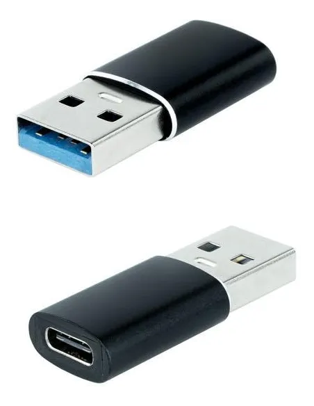 Nanocable Adaptador USB-A 3.1 a USB-C Macho-Hembra Negro