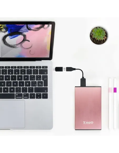 Nanocable Adaptador USB-A 3.1 a USB-C Macho-Hembra Negro