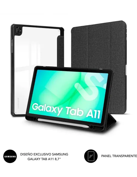 SUBBLIM Clear Shock Case para Samsung Galaxy Tab A11+ 11" (negra)
