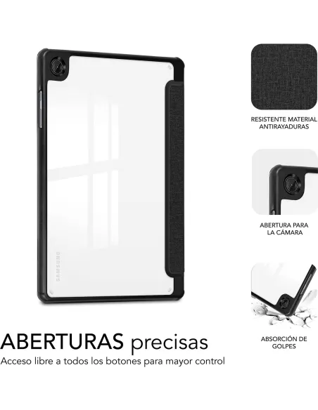 Funda Subblim Clear Shock Case Negra para Galaxy Tab A11+