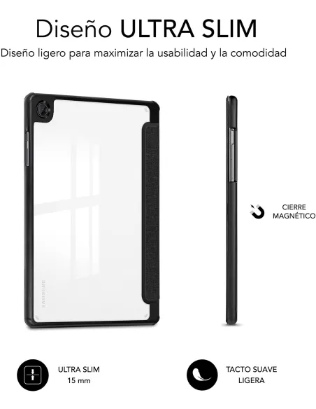 Funda Subblim Clear Shock Case Negra para Galaxy Tab A11+
