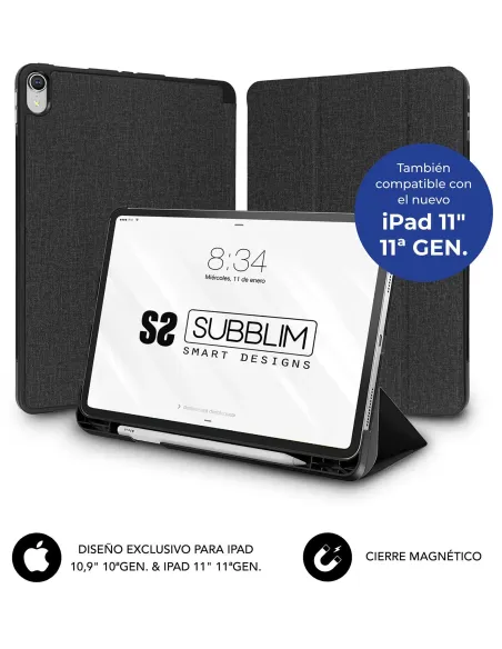 SUBBLIM Shock Case SUBCST-5SC316 Funda para iPad hasta 11" Negra