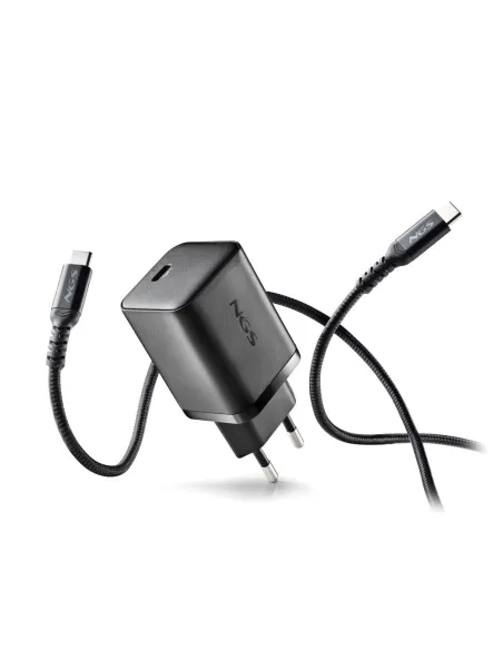 NGS BUD65W-C Cargador USB-C 65W con Cable USB-C Negro