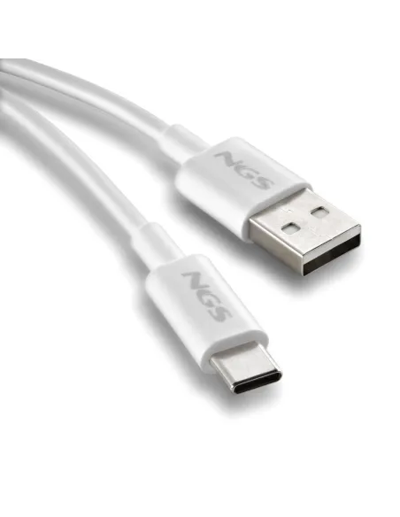 Cable USB-A a USB-C 1 m NGS ZYRO-AC WHITE 15W 480 Mbps