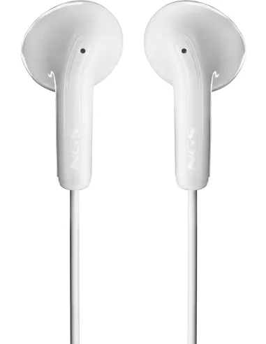 NGS Cross Glide White Auriculares Auriculares de botón con micrófono y control de volumen
