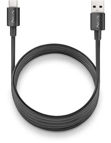 Cable USB NGS ZYRO-AC Black USB-A a USB-C 1m USB 2.0