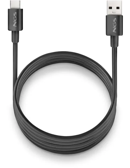 cable USB NGS ZYRO-AC Black USB-A a USB-C 1m (USB 2.0)