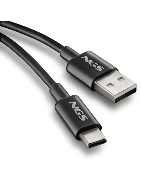 cable USB NGS ZYRO-AC Black USB-A a USB-C 1m (USB 2.0)