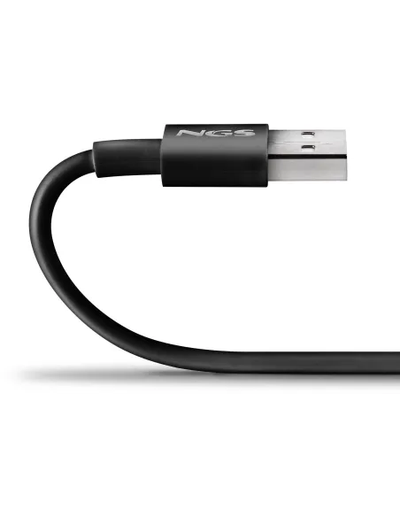 cable USB NGS ZYRO-AC Black USB-A a USB-C 1m (USB 2.0)