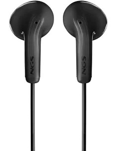 NGS Cross Flip Negros con cable Jack 3.5 mm, Micrófono, Manos Libres y Control de Volumen-MULT64432