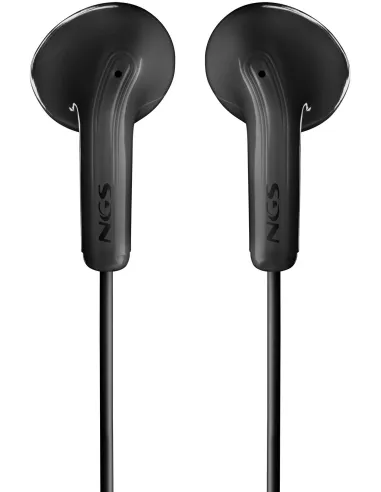 NGS Cross Flip Negros con cable Jack 3.5 mm, Micrófono, Manos Libres y Control de Volumen