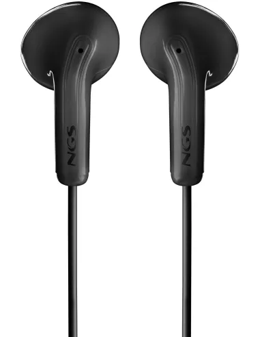 NGS Cross Flip Negros con cable Jack 3.5 mm, Micrófono, Manos Libres y Control de Volumen