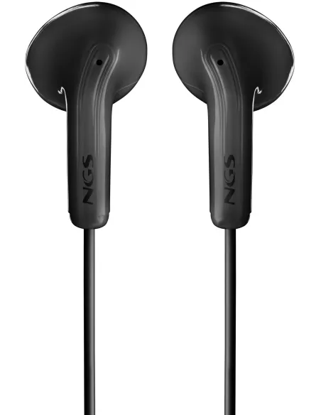 NGS Cross Flip Negros con cable Jack 3.5 mm, Micrófono, Manos Libres y Control de Volumen