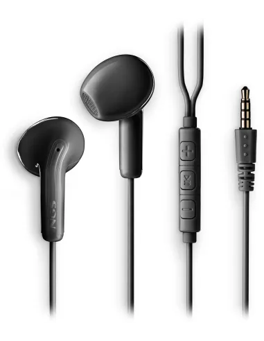 NGS Cross Flip Negros : in-ear con micrófono y jack 3,5 mm