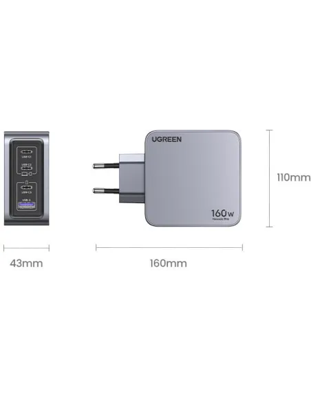 UGREEN Nexode Pro 160W cargador GaN de interior