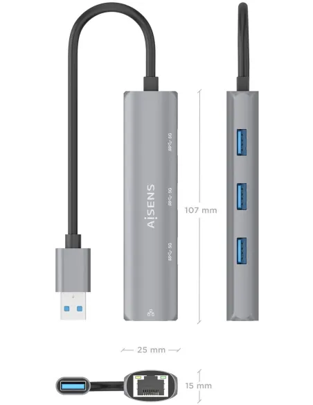 Docking Station Aisens ASUC-4P034-GR