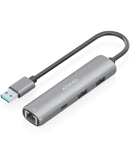 Aisens ASUC-4P035-GR Docking Station USB-A 3.0 a Ethernet Gigabit + HUB 1x USB-C + 2x USB-A  GRIS