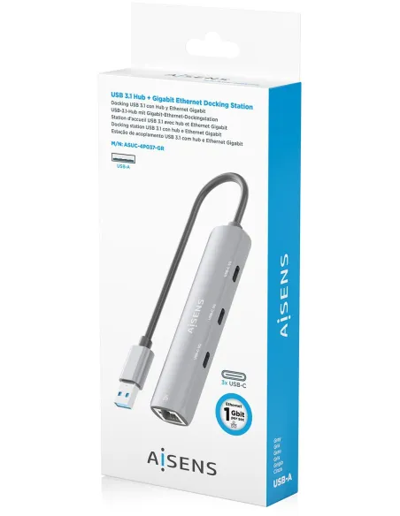 Docking Station Aisens ASUC-4P037-GR