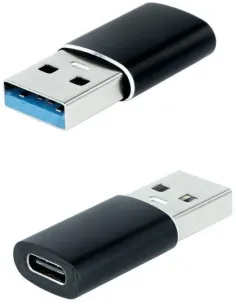 Nanocable 10.02.0012 USB-A Macho a USB-C Hembra Negro OTG 30mm-ADAP54987