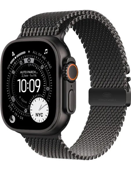 Apple Watch Ultra 3 (GPS + Cellular) 49 mm titanio negro con pulsera Milanese Loop titanio negro (talla S)