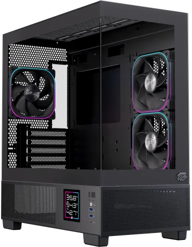 Caja micro ATX Einarex PRISMA SM501D RGB Black (USB-C)